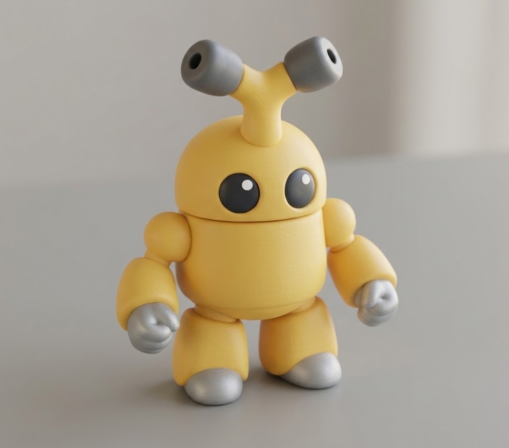 Yolk the yellow beetlebot assembled